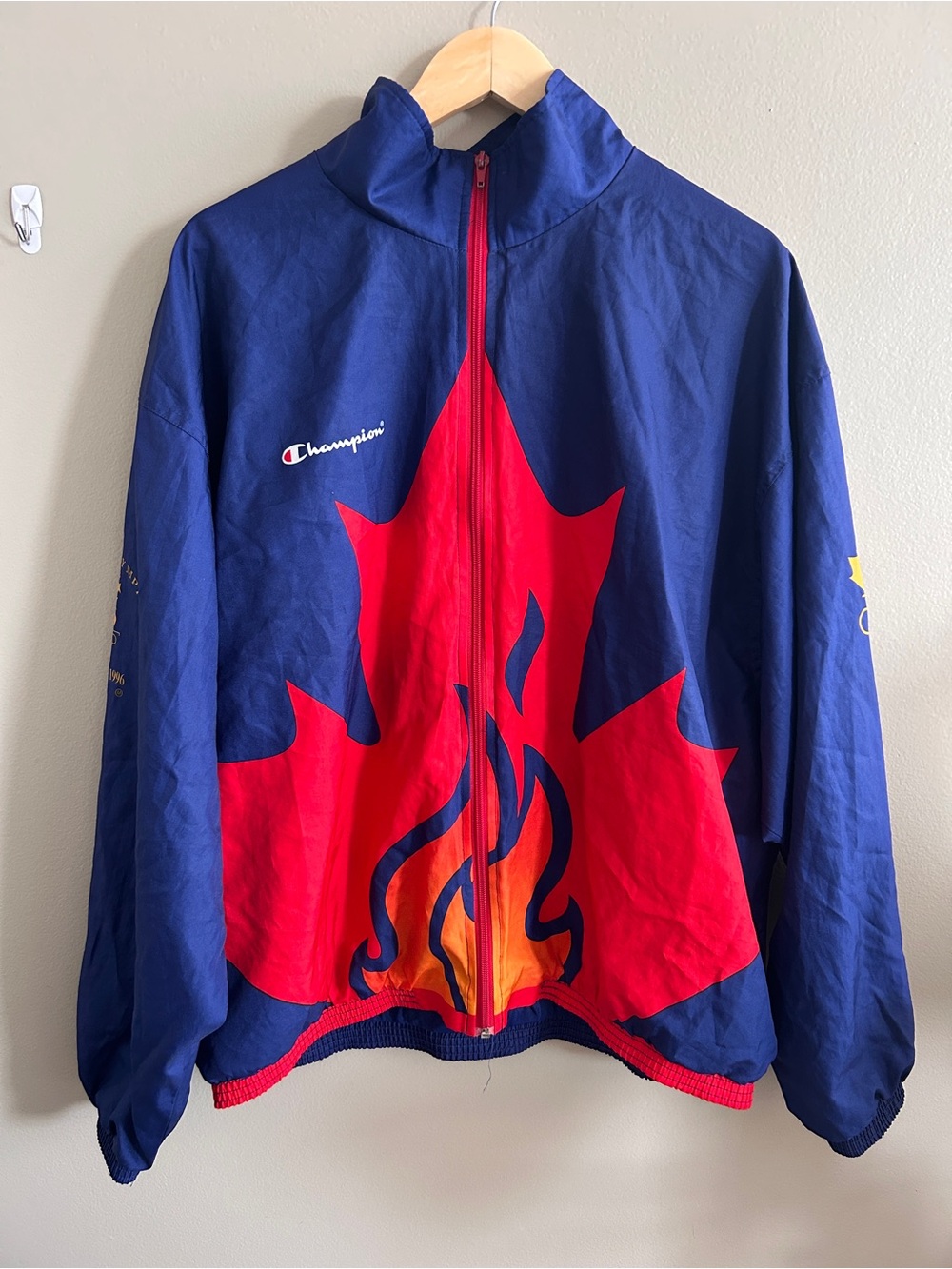 Vintage 1996 Champion Team Canada Olympic Windbreaker Jacket XL - Picture 9 of 13